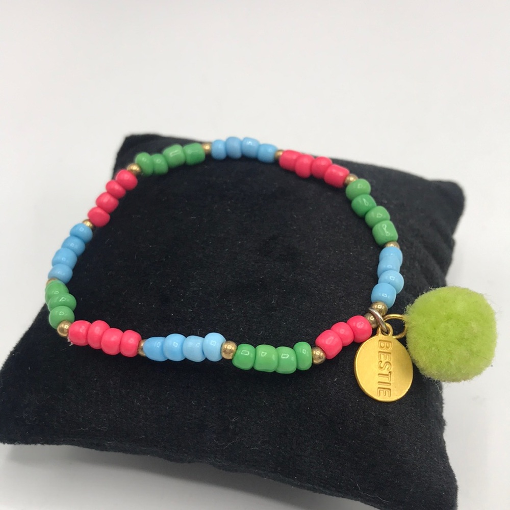 🛍 4/$20 Sale Colorful Stretch Besties PomPom Bracelet